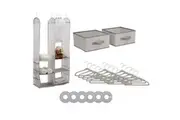 Delta Children 24 Piece Nursery Storage Set Cool Grey Closet Organisers