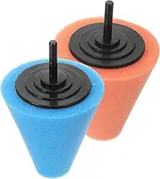 Cabilock 2Pcs Polishing Sponge Pads for Car Wheels Drill Attachment Buffing Kit Durable Deformation Resistant for DIY Professional Automotive Care Precise Polishing Effect