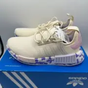 Adidas Original NMD_R1 Size 6.5 GW5694 "Wonder White/Purple" Women's Sneaker