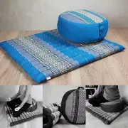 [MANGO TREES] Foldable Zafu&Zabuton Meditation Cushion Set Blue