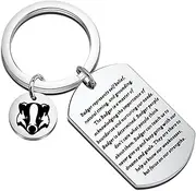 [OKEYCH] Honey Badger Lovers Gift Honey Badger Keychain Who Loves Honey Badgers Jewelry Animal Lover Gift Zookeeper Gift