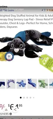 Lot Of 2 Manimo 4.4 lb Dog Weighted Sensory Toys.........brand new, shipped free