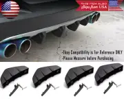 4 Pcs Universal Rear Bumper Valance Extension Diffuser Shark Fins For BMW Mini