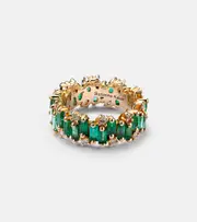 [Suzanne Kalan] Suzanne Kalan 18kt gold ring with emeralds Q green