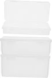 Stackable Plastic Storage Boxes 3pcs Large Pencil Boxes Lids for School Supplies