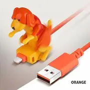 Type-C ,Stray Dog Charging Cable, Suitable USB Charging Cable Android Type C col orange
