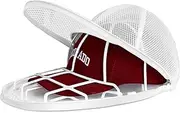 Hat Washer Cage, Baseball Cap Washing Cage Hat Cleaner for Washing Machine or Dishwasher, Durable Cleaning Protector with Frame Hat Rack and Laundry Bag, Suitable for Adult and Kids Ball caps, White