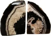 Geode Bookends Heavy Duty Agatestone Bookend Decorative Large Crystal Quartz Boo