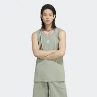 在飛比找Yahoo奇摩購物中心優惠-ADIDAS ESS+ TANK H 三葉草 男運動背心-綠