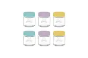 Kids Glass Jars With Silicon Lids, Set of 6 - 110mL