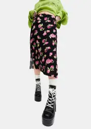 [dELiA*s by Dolls Kill] Lost In Yesterday Floral Midi Skirt