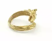 Dragon Adjustable Ring Raw Brass (19mm 9US inner size - Adjustable ) OZ2742