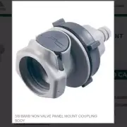 3/8 BARB NON VALVE PANEL MOUNT COUPLING BODY # HFC16612