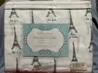 New Whimsical Sheet Full Set Paris Eiffel Tower Ooh La La 4-Piece