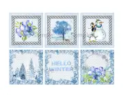 Junk Journal Supplies Winter Wonderland Collage Sheet Scrapbooks Card Making