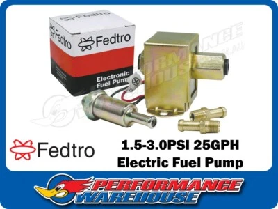 1.5-3.0PSI 25GPH Fedtro Solid State Electronic Fuel Pump 12V - Cube Style 40104
