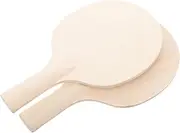 Kisangel 2pcs DIY Wooden Table Tennis Racket Bases for Boys and Girls Adults Training Toy