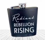 Rebel Flask Radiant Rebellion Rising 6 oz Engraved Counter Culture Activist Gift