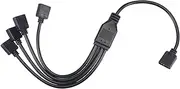 uxcell ARGB Splitter Cable with 3P Connector for 5050 3528 LED 1 to 4 Female 30cm 3 Set