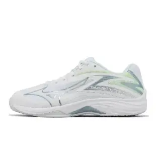 Mizuno 排球鞋 Thunder Blade Z 女鞋 白 銀 薄荷綠 室內運動 桌球 羽球 美津濃 V1GC2370-35