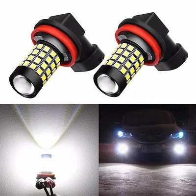Alla Lighting 2x 2000Lm H16 6000K White 2835 51-SMD LED Fog Driving Lights Bulbs (for: Lexus)