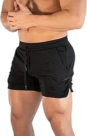 [COIBQRNER] Men's Gym Running Shorts 3" Breathable Lightweight Athletic Sport Shorts Training Workout Shorts with Pockets