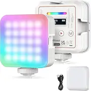 OTREST RGB61 Magnetic RGB Video Light, 6W Portable Small LED Camera Light with 360° Full Color 2500K-8500K CRI97+ 20 Scenes 2000mAh Battery Cold Shoes Video Recording Photography Selfie Lighting