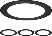uxcell 4-Pack Goof Rings for 6 Inch Recessed Lights, 6.3" ID 8.6" OD Durable Steel Trim Ring Flush Mount Black Can Light Trim Ring Cover for Ceiling Can Downlights