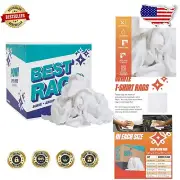 Economical 5 lb Cotton T-Shirt Rag Box - Streak-Free & Low Lint for Cleaning
