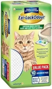EZI-LOCKODOUR Absorbent Cat Pads Value Pack, 10 Pack