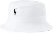 NEW POLO Ralph Lauren [L/XL] Men's POLO Cotton Bucket Hat/Cap-White/Black