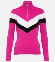 [Pucci] Pucci x Fusalp striped half-zip ski top AU 14 multicoloured