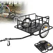 Foldable Bike Cargo Trailer - Small Large, Heavy Duty Bicycle Trailer Cargo W/Universal Hitch - 60kg Load Capacity,Small