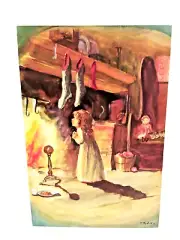 Vintage RARE Mint Tasha Tudor Christmas Postcard 'Ready for Santa' TC 35