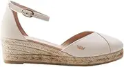 Viscata Formiga Espadrille Canvas Low Wedges with Buckle Ankle Strap Spain Handmade 2” Heel Women's Sandals with Breathable Organic Cotton Canvas and 100% Natural Jute Midsole for all Casual Occasions