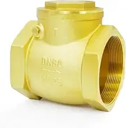 MYWERO 3"NPT Horizontal Brass Check Valve - Prevents Water Backflow, Suitable for Sewage Pumps & Air Compressors (DN80)