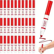 Janlaugh 30 Pcs Mini Washable Markers Bulk Broad Line Markers Set Broad Tip Washable Markers Small Conical Tip Markers for School Supplies, Art Supplies, Ages 6+(Red)