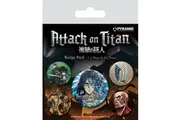 Attack on Titan Badge (Pack of 5) (Multicoloured) (One Size)