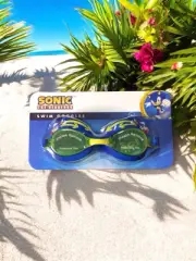 Sonic The Hedgehog Swim Goggles Kids 3+ Anti-Fog Adjustable Strap Blue