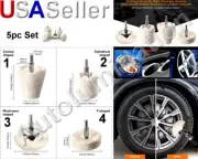 Cotton Car Buffing Pads Polishing Drill Kit Set Waxing Wheels Polisher Sealing