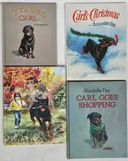4 Brand NEW -1 SIGNED Good Dog, Carl -Christmas-Follow-Shopping by Alexandra Day