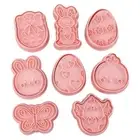 8pcs Elegant Cartoon Cookie Cutters for Weddings Biscuits Embosser Stamp Mould