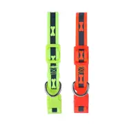 Paws & Claws Reflective Adjustable Dog Collar with Bone Print - Small