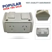 Weather Proof Double Power Point GPO 10 Amp Socket Waterproof gpo Outdoor NEW