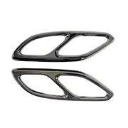 For CLA Class C118 W118 2020-2023 Car Tail Muffler Exhaust Pipe Cover Trim Exterior Accessories - A Gloss Black