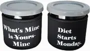 2 Pack Neoprene Insulated Sleeves for Ninja Creami Pints, Compatible with NC301 NC300 NC299AMZ Series Ice Cream Maker Containers, Only Sleeve(Black)