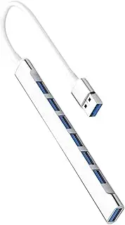 Kezvmhy High Speed USB Hub, USB Hub Splitter - Portable Laptop Docking Station Hub | Ultra Thin Computer Dock with Multi-Port for USB Extender Hub Dongle, Laptop, PC, Flash Drive