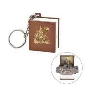 Castle Book Keychain Toys Anxiety Stress Relief Castle Toys Backpack Keychain Brown