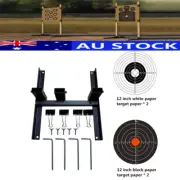 Steel Target Stand Base for Paper Silhouette Shooting Targets H Shape Adjustable