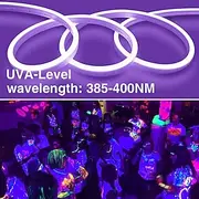 LED UV Silicone Waterproof Light with Halloween Atmosphere Neon Orange Outdoor Light with SMD2835 380-400NM UV LED Black Light Suitable for Christmas Halloween